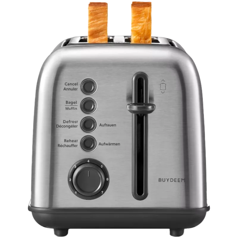 BUYDEEM 2-slot toaster, model DT620E, kleur roestvrij staal, EU