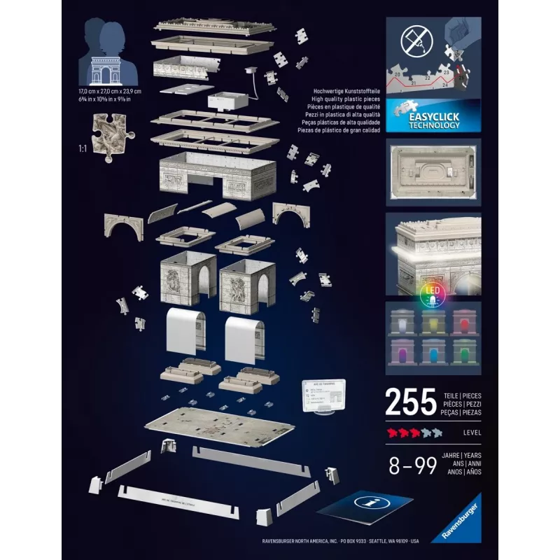 3D-puzzel Ravensburger 12008029 gebouw 269 mm x 239 mm