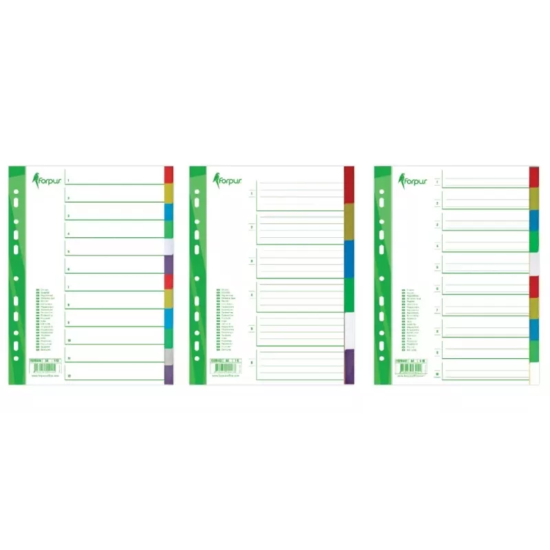 Register Forpus, A4, 1-12 kleuren, kunststof