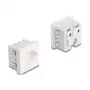 Geaarde contactdoos DELOCK Easy 45 T13 Zwitserland 45×45 mm, 250 V / 10 A, wit
