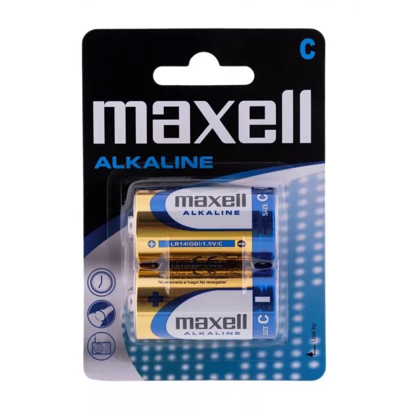Maxell LR14 (C) alkalinebatterij, 2 st.