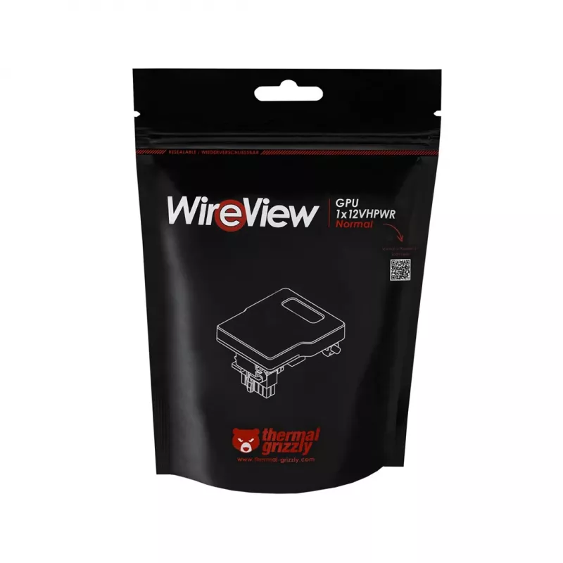 Thermal Grizzly | WireView | GPU 1x12VHPWR reversed | zwart | N/A