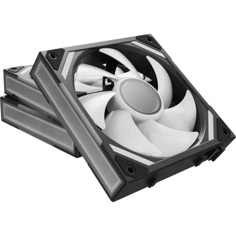 Alpenföhn 84000000228 Wing Boost 4 PWM RGB behuizingsventilatoren, 120 mm, 500–1800 rpm, 3 stuks, zwart