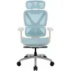 Ergonomische bureaustoel thunder x3 TEGC-3073102.B1 — wit-blauwe bekleding, verstelbare armleuningen, hoge rugleuning