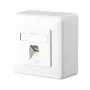 Metz Connect C6A-module - stopcontactuitgang - RJ 45 - 1 netwerkdoos - puur wit, RAL 9010 (130C370002-I)