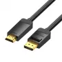 DisplayPort-naar-HDMI-kabeladapter Vention HAGBH, 2 m, zwart, 7 mm diameter