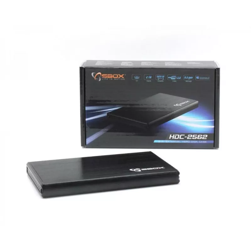Sbox HDC-2562B 2,5 inch externe HDD-behuizing Blackberry zwart