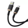 Baseus Dura USB Type A naar type C 60 W snellaadkabel 2 m zwart, goud