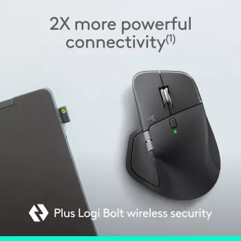 Logitech MX Master 4 for Business muis – draadloos + Bluetooth, 8000 DPI, grafiet | Logitech