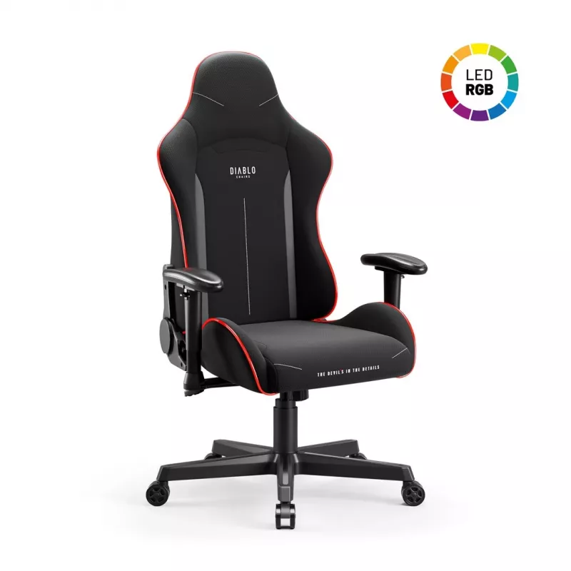 Gaming-stoel Diablo X-Starter zwart LED — Diablo X-Starter gaming-stoel met geïntegreerde LED-verlichting