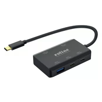 ROLINE USB 3.2 Gen 2 hub, 4-voudig (2x USB-A + 2x USB-C), PD, Type-C-aansluitkabel (14.02.5060)