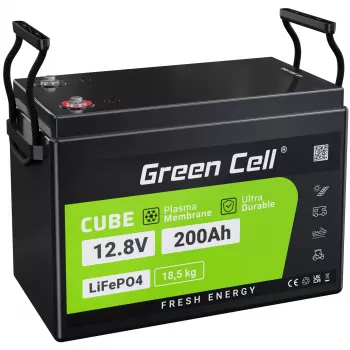 Greencell LiFePO4-batterij - 200Ah - 12.8V - 2560Wh L (CAV04S)