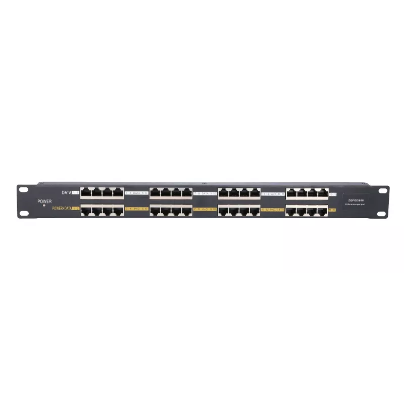Extralink PoE-injector 16 poorten 16x 100Mb/s RJ45, rackmount