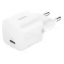 Oplader Belkin BoostCharge 25W USB-C PD (binnen AC) wit — voor draagbare spelcomputers, smartphones, tablets