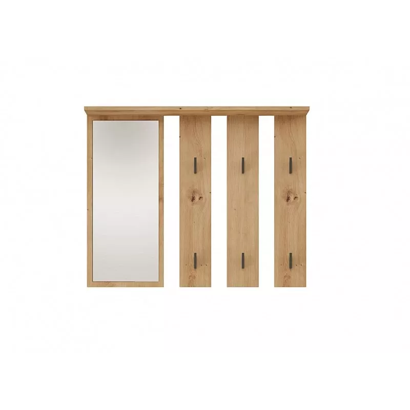 Kapstok + spiegel PARMA 100x15x.81.5 cm, artisan oak