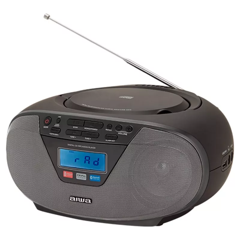 Audiomicrosysteem Aiwa BBTU-400BK, CD/MP3/FM-PLL/BT-speler (zwart)