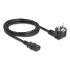 Netkabel DELOCK 81567 CEE 7/7 (ST) 90° naar IEC C13, 2 m, 3x1,00 mm