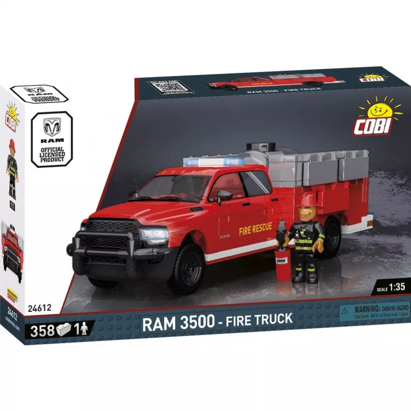 Bouwbaar constructiespeelgoed Cobi RAM 3500 brandweerwagen COBI-24612 2-in-1 modelset