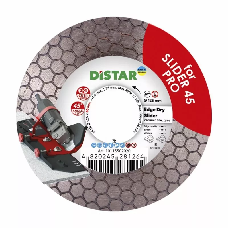 DISTAR diamantslijpschijf EDGE DRY SLIDER 125x1.6x25x30