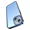 Beschermhoes en pantserglas-set Baseus voor iPhone 14 Plus – glitter transparant blauw