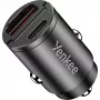 Autolader YENKEE CAR 02 Power Delivery 30W met USB-A- en USB-C-aansluitingen