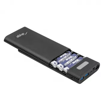 Akyga AK-BC-04 Powerbank-behuizing 20000 mAh, 8x 18650, 18W PD QC4+, USB-C, 2x USB-A, Lightning