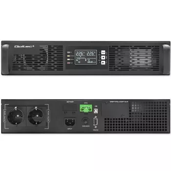 Qoltec 52285 UPS (uninterruptible power supply) dubbelconversie (online) 1 kVA 1000 W 2 AC-uitgangen