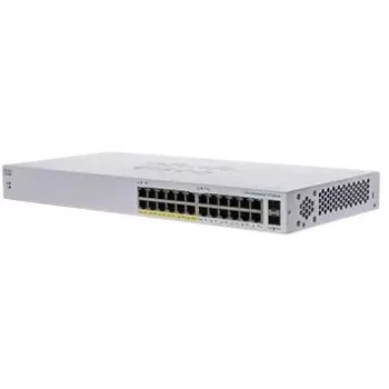 Cisco Business 110 Series 110-24PP - switch - unmanaged - 12 x 10/100/1000 (PoE) + 12 x 10/100/1000 + 2 x combo Gigabit-SFP - desktop, rack-monteerbaar, wandmonteerbaar - PoE (100