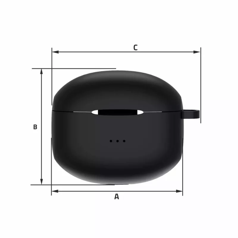 Manta RYTMO siliconen hoesje voor TWS-oordopjes, zwart (MTWS008ETUI)
