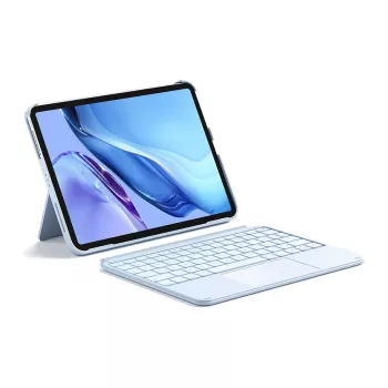 Toetsenbord Inateck KB04122 QWERTZ Bluetooth met touchpad, geïntegreerde 500 mAh accu, blauw