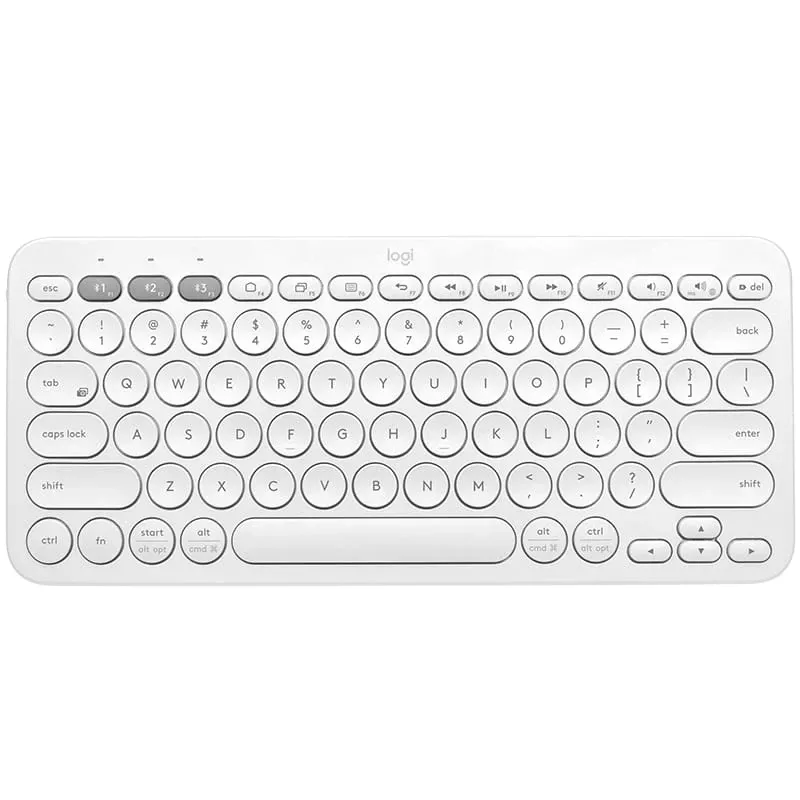 Logitech Multi-Device K380 - toetsenbord - draadloos - Bluetooth 3.0 - Duits - off-white