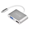 Externe video-adapter SILVERSTONE EP16 USB-C 3.1 met HDMI- en VGA-uitgangen