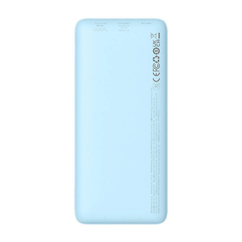 Draagbare powerbank Baseus Airpow 10000 mAh, 20W, LiPo, USB-C + USB-A, blauw