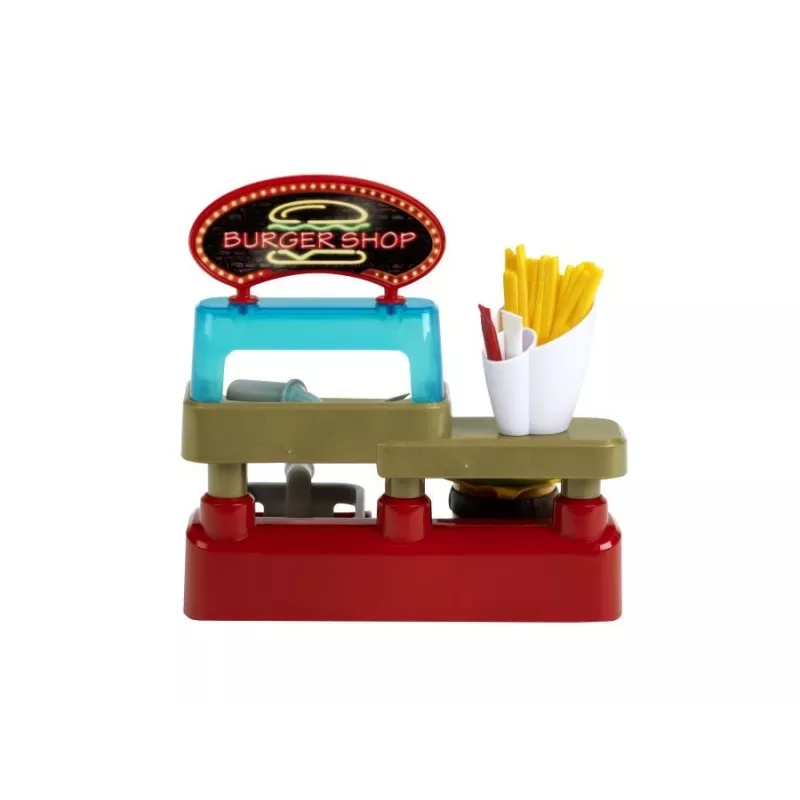 Play Burger Shop Set KLEIN 7336 — compact, gemakkelijk te reinigen rollenspel-speelgoed voor kinderen