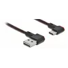USB-kabel DeLOCK EASY-USB 2.0 Type-A-stekker naar Type-C-stekker 0,5 m zwart