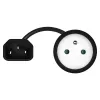 Savio CL-180 Voedingskabeladapter IEC C14 naar CEE 7/5, 15 cm