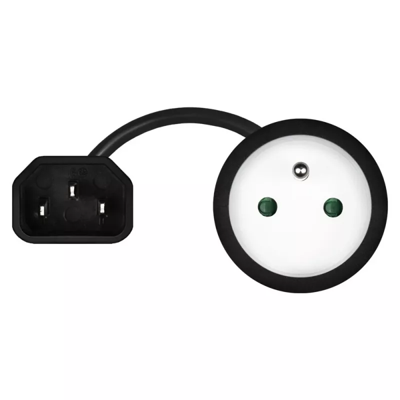 Savio CL-180 Voedingskabeladapter IEC C14 naar CEE 7/5, 15 cm