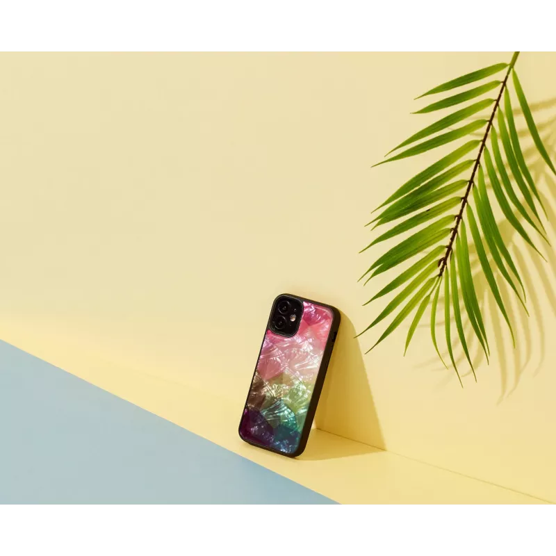 Hoes iKins voor Apple iPhone 12 mini – waterbloemendesign, zwart