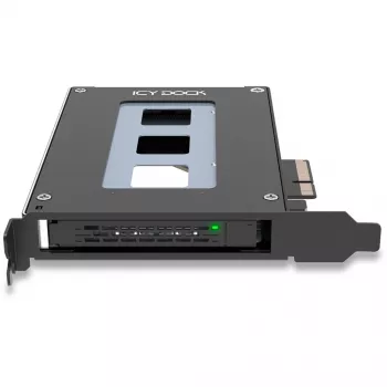 ICY Dock ToughArmor MB111VP-B - mobiel opslagrack - voor M.2 / M.3 SSD mobiel rack - 2,5 inch (6,4 cm) - NVMe - PCIe 4.0 x4 - zwart (MB111VP-B)