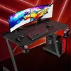 Computertafel Subsonic SA5706 zwart recht PVC 120x60 cm