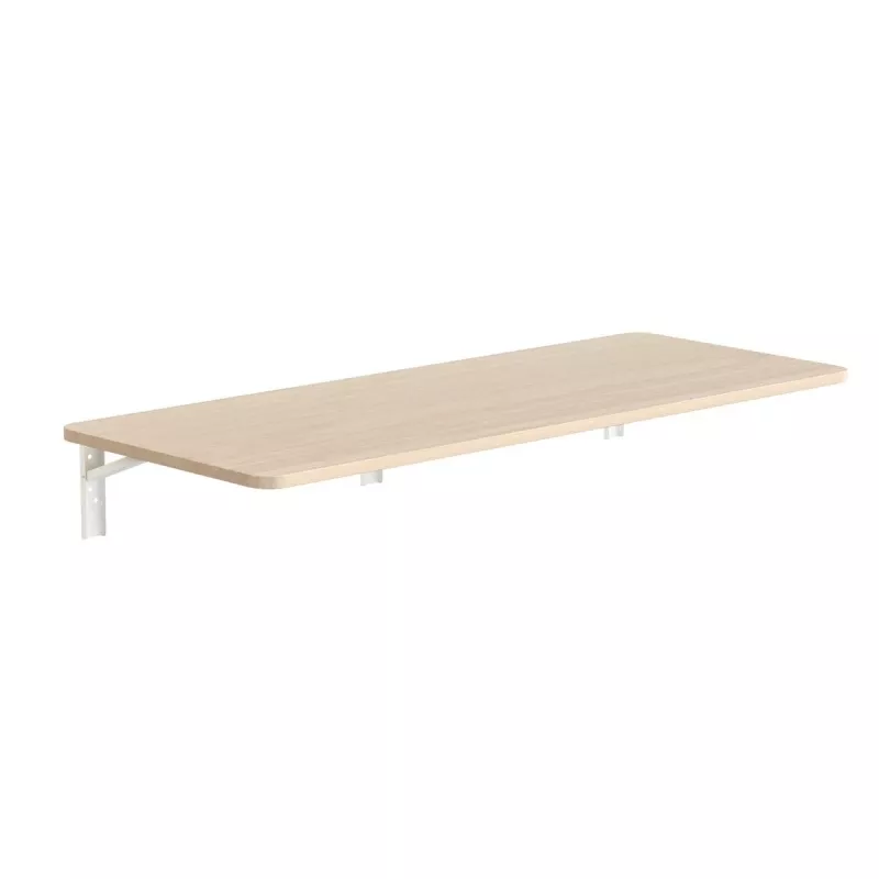 Maclean MC-128WD inklapbare wandplank, 100×40 cm, houtafwerking