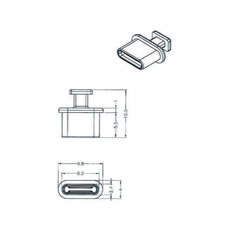 Busafscherming DeLOCK 64013 USB Type-C zwart