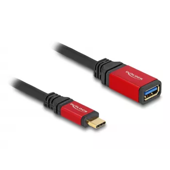 USB-adapter DeLOCK 60172 USB Type-C stekker naar USB Type-A bus 10 Gbit/s 15 cm rood metaal