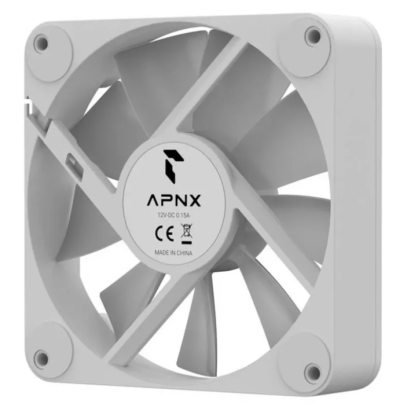 Ventilator APNX FP1-Q 120 PWM ARGB-WT 120 mm, PWM-regeling, ARGB-verlichting, wit frame