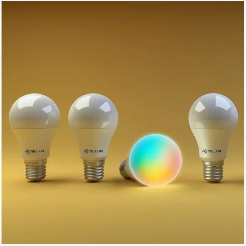 Smart Bulb Tellur E27 RGB Dimmer – Wi-Fi RGBW E27 slimme lamp met dimfunctie