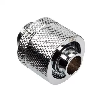 Alphacool Eiszapfen connector recht G1/4 inch AG naar 16/10mm - chroomzilver