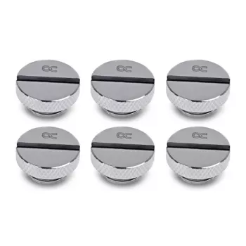 Alphacool Eiszapfen afsluitschroeven G1/4, chroom, 6-pack