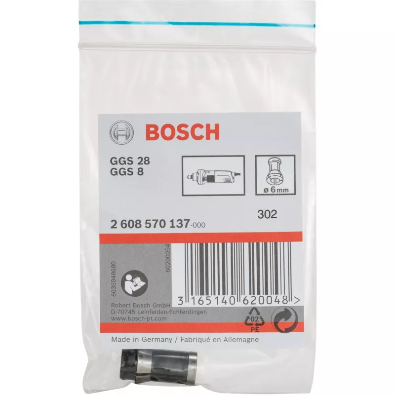 Spantang Ø 6 mm, zonder spanmoer (voor rechte slijper GGS 8 / GGS 28)