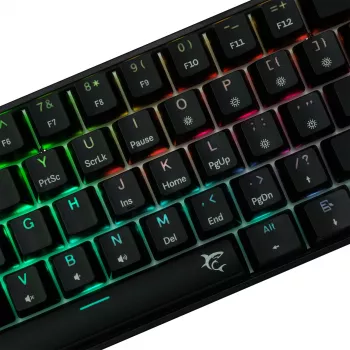 Mechanisch toetsenbord White Shark Shinobi-2 zwart US-layout met Brown-switches