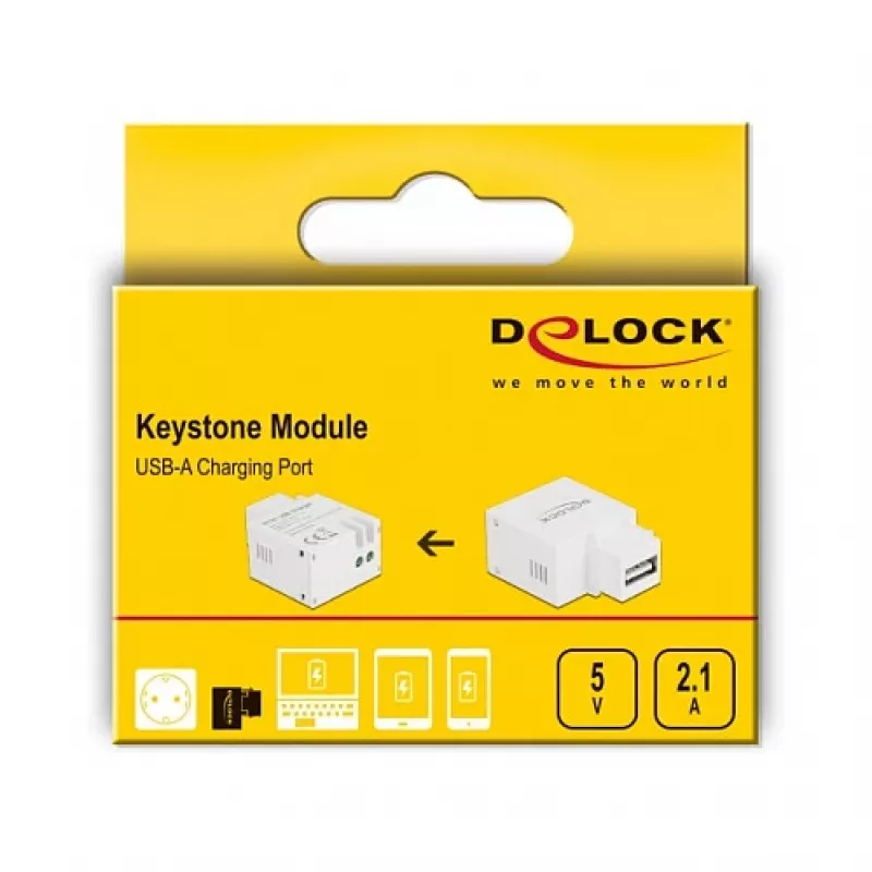 Keystone-module USB Type-A-laadpoort DeLOCK 87791